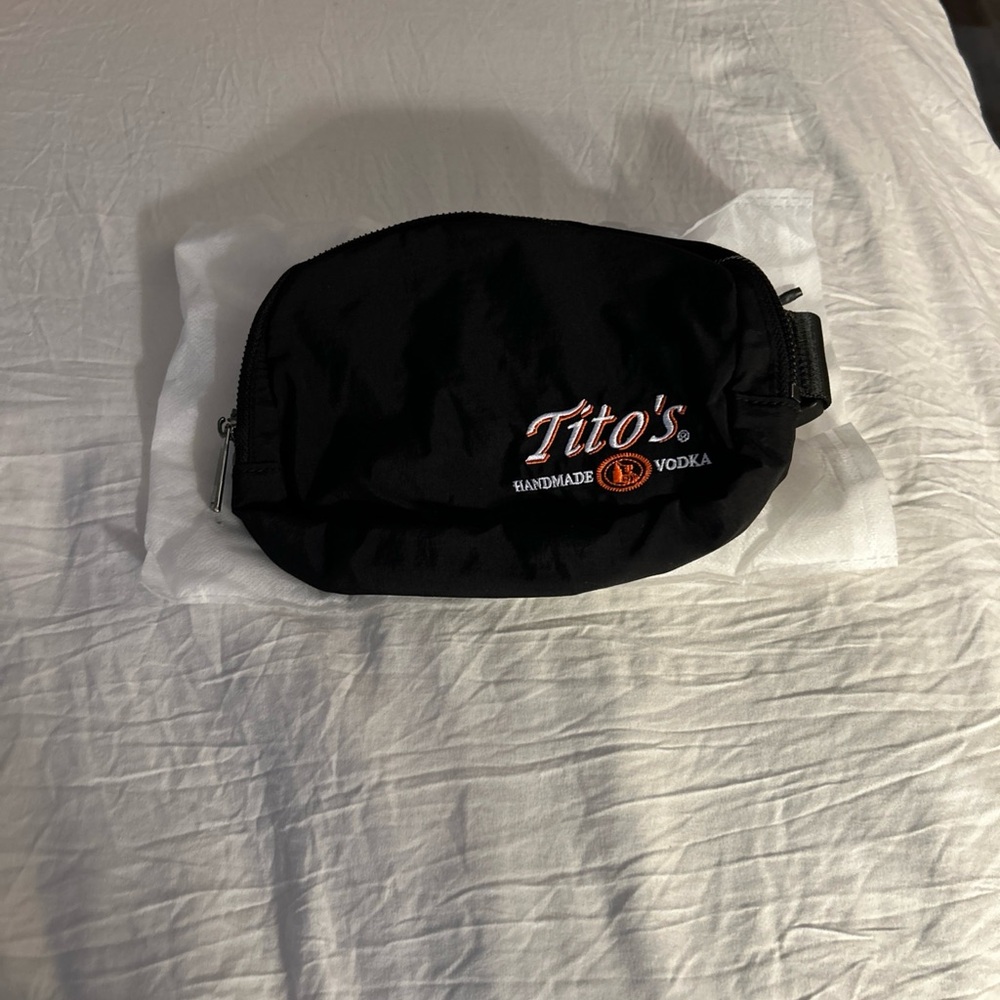 New Tito's Handmade Vodka Buckle Strap Black Fanny Pack Waist Hip Unisex